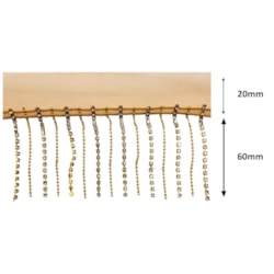 Franja de Strass Bolinha Carnaval 60mm Com 10 Metros NYBC Franja de Strass Bolinha Carnaval 60mm Com 10 Metros NYBC