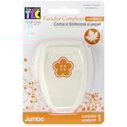 FURADOR DE PAPEL COMPLEXO COM RELEVO - BOTÃO DE FLOR - TOKE E CRIE FURADOR DE PAPEL COMPLEXO COM RELEVO - BOTÃO DE FLOR - TOKE E CRIE
