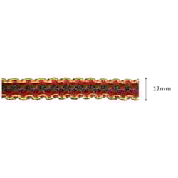 Galão Natalino Metalizado 12mm Com 20 Metros Ref 75 NYBC Galão Natalino Metalizado 12mm Com 20 Metros Ref 75 NYBC