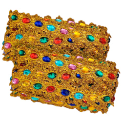 Galão Passamanaria Carnaval Com Pedraria 50mm Com 13,7 Metros Ref 151716 Sanding