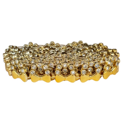 Galão Perolado 17mm Com 1 Metro Cor Ouro SPF 85 Importado