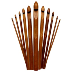 Kit Agulha de Cochê Bambu Com 12 Agulhas NYBC