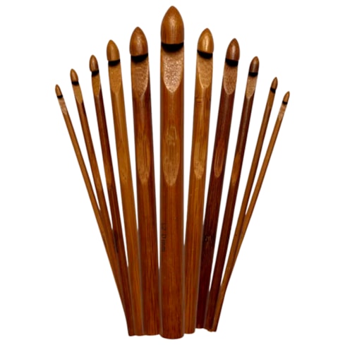 Kit Agulha de Cochê Bambu Com 12 Agulhas NYBC
