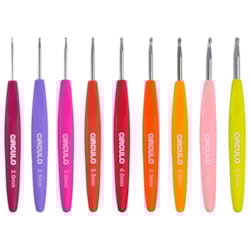 Kit Agulhas de Crochê Matte Cabo Plástico Círculo