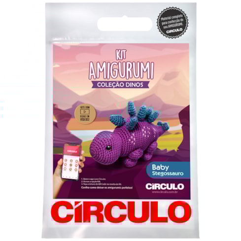 Kit Amigurumi Coleção Dinos Círculo