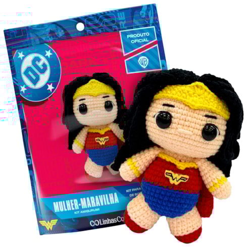 Kit Amigurumi Coleção Liga Da Justiça DC Mulher Maravilha Linhas Corrente