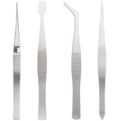 Kit de Pinças Em Aço Inoxidável Com 4 Unidades Mantovani