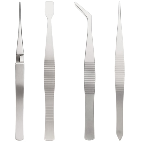 Kit de Pinças Em Aço Inoxidável Com 4 Unidades Mantovani