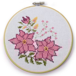 Kit Para Bordado Coleção Floral Círculo Kit Para Bordado Coleção Floral Círculo