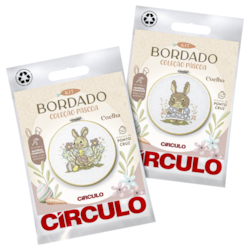 Kit Para Bordado Ponto Cruz Coleção Páscoa Círculo