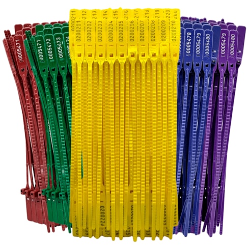 Lacre Numerado Sequencial 23cm Com 100 Unidades Importado