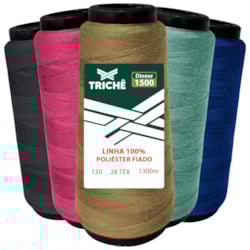 Linha de Costura Para Máquina 120 Com 1500 Jardas Trichê