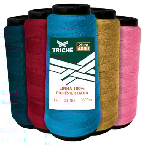 Linha De Costura Para Máquina 120 Com 4000 Jardas Trichê
