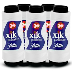 Linha de Costura XIK 120 Branca c/ 2000 Jardas Kit c/10 Unidades Setta Linha de Costura XIK 120 Branca c/ 2000 Jardas Kit c/10 Unidades Setta