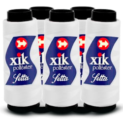 Linha de Costura XIK 120 Branca c/ 2000 Jardas Kit c/10 Unidades Setta