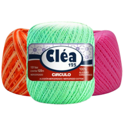 Linha de Crochê Cléa 125 com 125 Metros 100% Algodão Círculo Linha de Crochê Cléa 125 com 125 Metros 100% Algodão Círculo