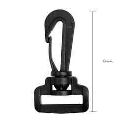 Mosquetão de Plástico 25mm Com 10 Unidades Preto Sanding