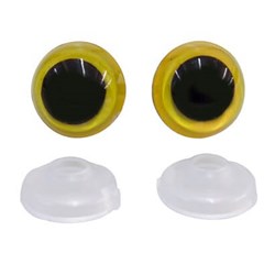 Olhos Para Amigurumi - Com 10 Pares - Amarelo - Circulo
