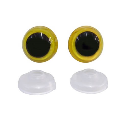 Olhos Para Amigurumi - Com 10 Pares - Amarelo - Circulo