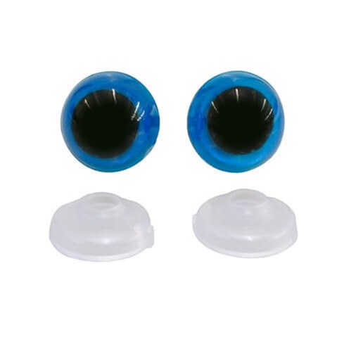 Olhos Para Amigurumi - Com 10 Pares - Azul - Circulo
