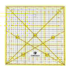 Régua Para Patchwork 30cm x 15cm 100% Acrílico 1un Círculo Régua Para Patchwork 30cm x 15cm 100% Acrílico 1un Círculo