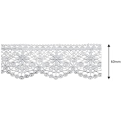 Renda Guipir 61mm Com 13,7 Metros YL171 Mantovani Renda Guipir 61mm Com 13,7 Metros YL171 Mantovani