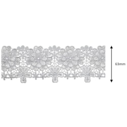 Renda Guipir 63mm Com 13,7 Metros TY047 Mantovani Renda Guipir 63mm Com 13,7 Metros TY047 Mantovani