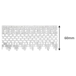 Renda Mista 8310 Branco 60mm Com 10 Metros São José