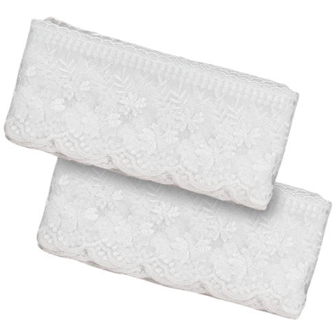 Renda Tule Bordado 100mm Com 13,7 Metros YL312 Mantovani