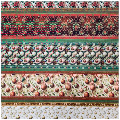 Tecido Barrado Natalino 50cm x 150cm Cor 10 Caldeira