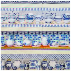 Tecido Barrado Porcelana Tricoline 0,50cm x 150cm Caldeira Tecido Barrado Porcelana Tricoline 0,50cm x 150cm Caldeira