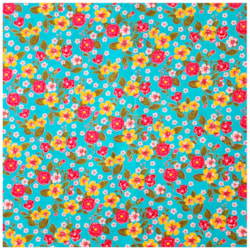 Tecido Chita de Festa Junina 50cm x 150cm Floral Cor 01 Fundo Verde Caldeira