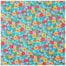 Tecido Chita de Festa Junina 50cm x 150cm Floral Cor 01 Fundo Verde Caldeira