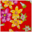 Tecido Chita de Festa Junina 50cm x 150cm Floral Cor 16 Fundo Vermelho Caldeira