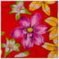 Tecido Chita de Festa Junina 50cm x 150cm Floral Cor 16 Fundo Vermelho Caldeira