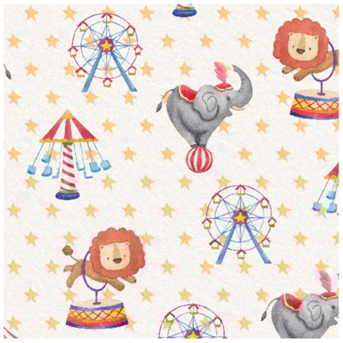 Tecido Circo Tricoline 50cm x 150cm Ref.2754 Círculo
