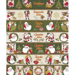 TECIDO NATAL PATCH TRICOLINE CIRCULO 60CM X 150CM REF.2307