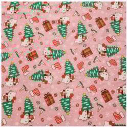 Tecido Natalino Coleção Hello Kitty 50cm x 150cm Cor 2861 Círculo