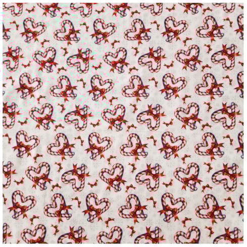 Tecido Natalino Coração 50cm x 150cm Cor 2878 Círculo