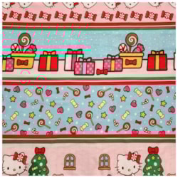 Tecido Natalino Hello Kitty Doces e Presentes 50cm x 150cm Cor 2855 Círculo
