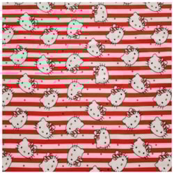 Tecido Natalino Hello Kitty Listrado 50cm x 150cm Cor 2859 Círculo