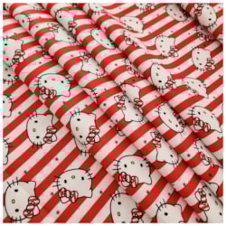 Tecido Natalino Hello Kitty Listrado 50cm x 150cm Cor 2859 Círculo
