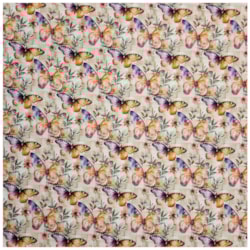 Tecido Tricoline 3D 50cm x 150cm Borboletas Clássicas Cor 08 Caldeira