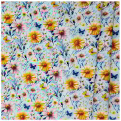 Tecido Tricoline 3D 50cm x 150cm Campo de Flores Cor 06 Caldeira