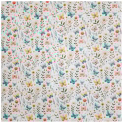 Tecido Tricoline 50cm x 150cm Borboletas Coloridas Caldeira
