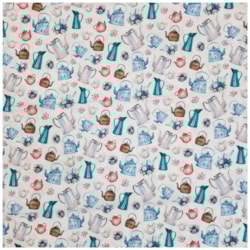 Tecido Tricoline 50cm x 150cm Chaleiras Coloridas Peripan