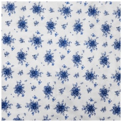 Tecido Tricoline 50cm X 150cm Flores Azuis Ref 7251 Cor 08 Caldeira