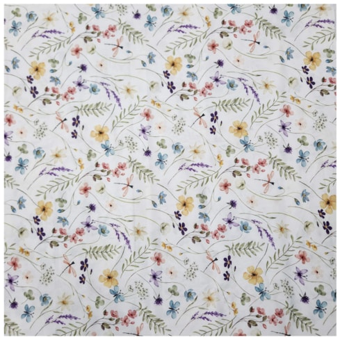 Tecido Tricoline 50cm x 150cm Flores Mistas Ref 250153 Cor 01 Caldeira