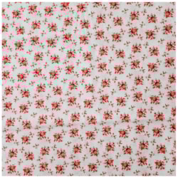 Tecido Tricoline 50cm x 150cm Flores Vermelhas Cor 09 Caldeira