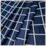 Tecido Tricoline 50cm x 150cm Grid Azul Com Branco Ref 7324 Cor 09 Caldeira